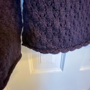 Eileen Fisher open weave wool sweater